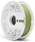 Spool with green 3D printing filament; brand inscription 'Fiberlogy' visible.