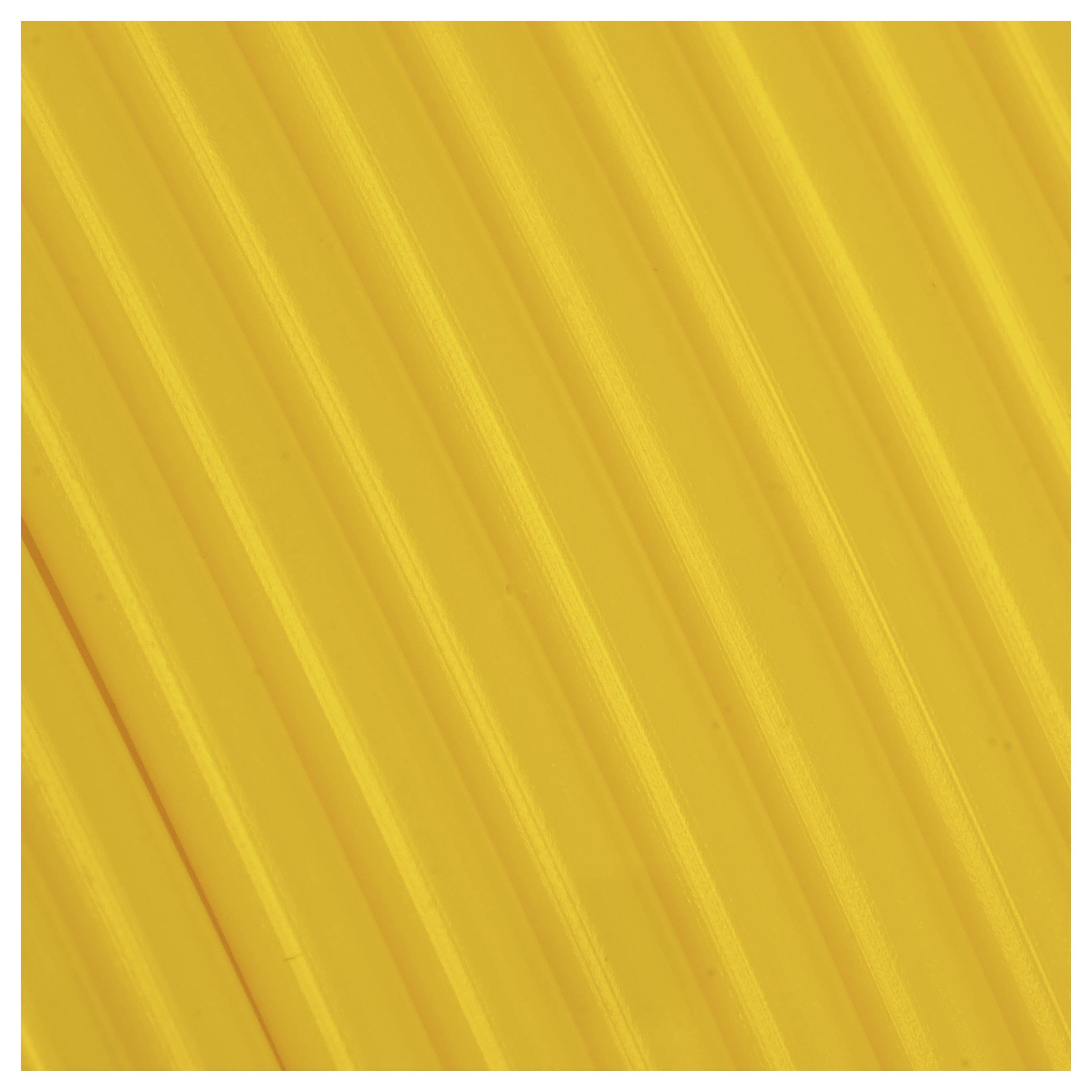 Yellow, wave-shaped pattern, possibly a section of corrugated metal or an artistic surface.