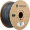 A roll of gray filament from the Fiberson brand, suitable for 3D printers. It is wound on a brown, round spool core.