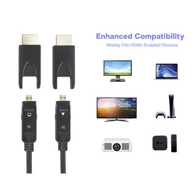 SpeaKa Professional Fibreglass / HDMI Cable HDMI-A plug, HDMI-Micro-D plug, HDMI-A plug, HDMI-Micro-D plug 10.00 m Black-4