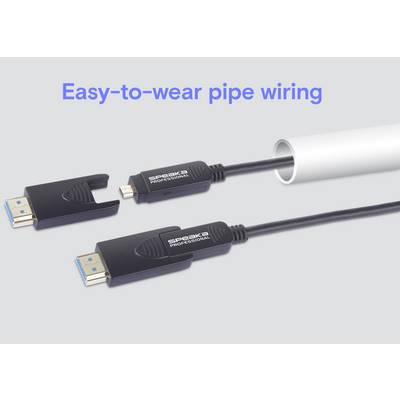 SpeaKa Professional Fibreglass / HDMI Cable HDMI-A plug, HDMI-Micro-D plug, HDMI-A plug, HDMI-Micro-D plug 10.00 m Black-5