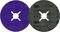 Two grinding wheels side by side, one purple, the other black with the inscription '3M Cubitron 3'.
