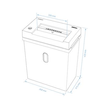 Ideal Office Shredcat 8200 CC 4 x 40 mm Document shredder 14 sheet Particle cut 4 x 40 mm P-4 21 l Also shreds Paper cli-10