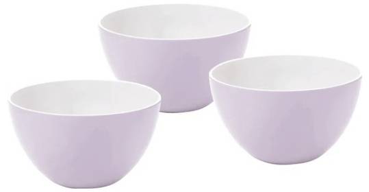 Qdesign 125 mm Salad bowl 3-piece set Melamine Lavender 190-048