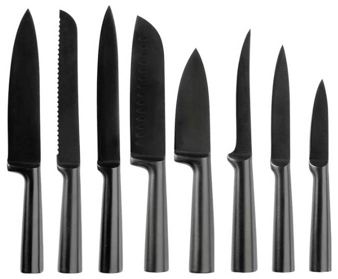 Qdesign 190-063 8 piece blade set made of high quality stainless steel black