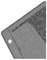Close-up of a corner of a textured grey folder with reinforced stitching and a circular hole, likely for use in a binder.