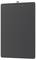 A gray clipboard with two metal clips at the top.