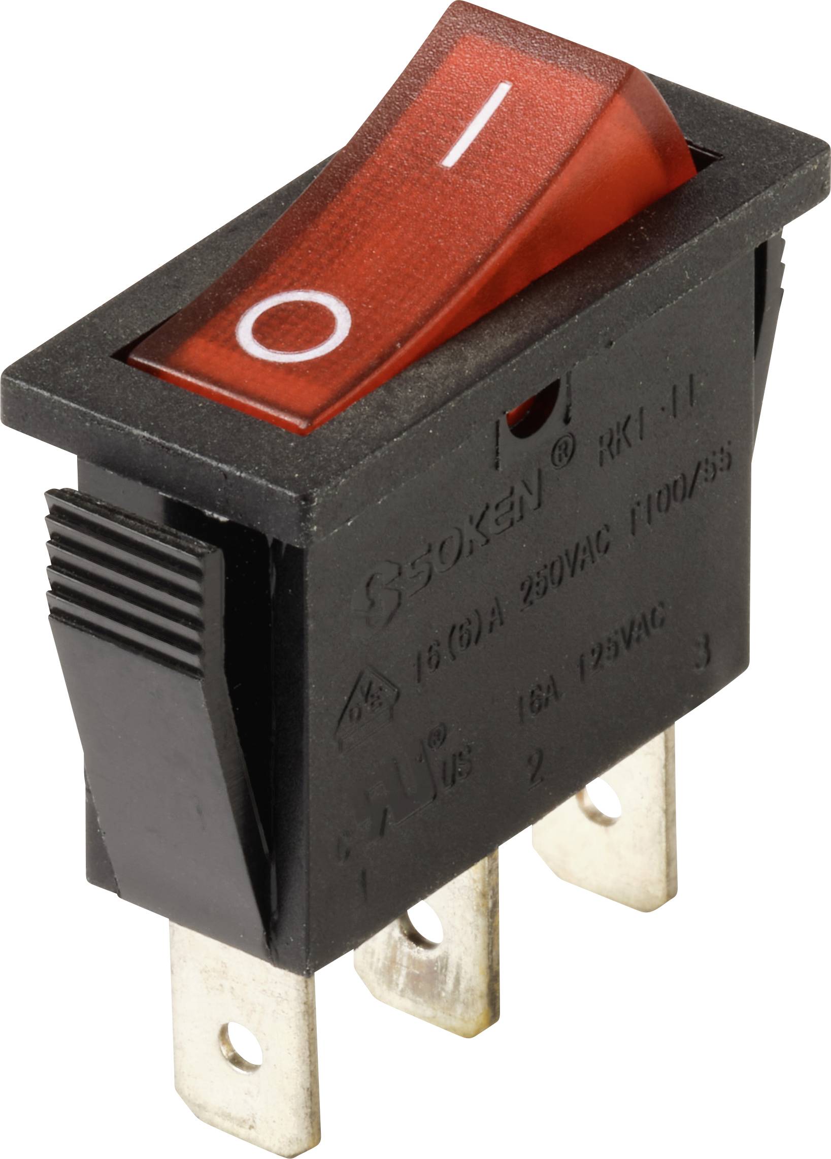 TRU COMPONENTS TC-13599540 Toggle switch 250 V AC 16 A 1 x Off/On latch 1 pc(s)-0