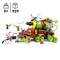 'LEGO Monkie Kid Set: Nezha's Fire Ring' for children ages 9 and up, contains 929 pieces. Colorful robot with hoses and figures.