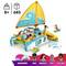 A colorful LEGO set shows a sailboat with an orange sail. Above the set are the age indication '8+' and the piece count '685'. Below are figures and dolphins depicted.