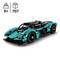 A turquoise model sports car made of building blocks for children ages 9 and up with 707 pieces.