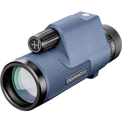Blue monocular with black eyepiece and focusing wheel, model-labelled 'Endurance ED'. Ideal for outdoor activities.