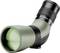 Telescope with curved eyepiece for nature observation. Matte green casing, magnification setting visible.