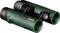 Green binoculars with "KONUS" logo, compact and lying sideways.