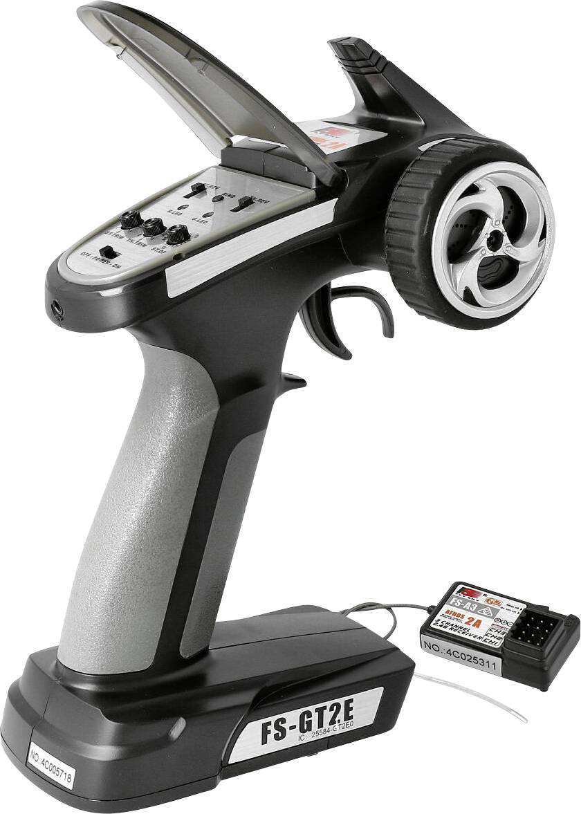 FlySky FS-GT2E Pistol grip RC 2,4 GHz No. of channels: 8 Incl. receiver