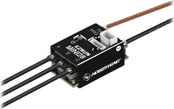 Hobbywing Ezrun MINI28 Model car brushless speed control Load (Amp max.): 80 A Motor limit (turns): 1626