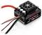 The image shows an electronic speed controller (ESC) with a cooling fan, several cables, and a label reading 'QUICRUN WP 8BL150'.