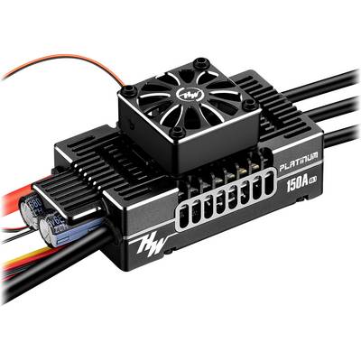 'Brushless Motor Controller with Fan, Model Number 150A, by HW Brand, Suitable for RC Vehicles.'