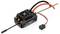 Electronic speed controller for RC vehicles with heatsink, fan and connection cables. Model: 'EZRun MAX5'.