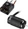 Brushless motor with electronic speed controller (ESC), suitable for RC vehicles. The motor is black with white lettering.