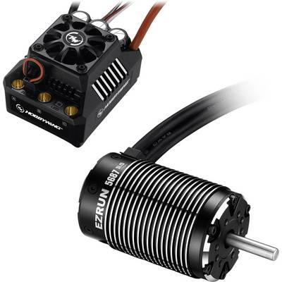 An electronic speed controller and a heavily ribbed motor, both with cable connections, for use in remote-controlled vehicles.