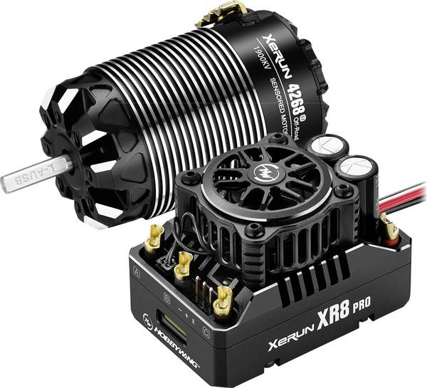 Hobbywing Xerun XR8 Pro G3 Combo mit 4268SD 1900kV G3 38020432 Model car brushless motor kit 1:8, 1:10
