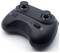 Black game controller with two analogue sticks, a directional pad, and several buttons, including a power switch. Suitable for video games.