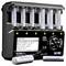 The image shows a SKYRC NC2500 Pro charger with AA batteries inserted. The display shows charging information such as current and temperature.