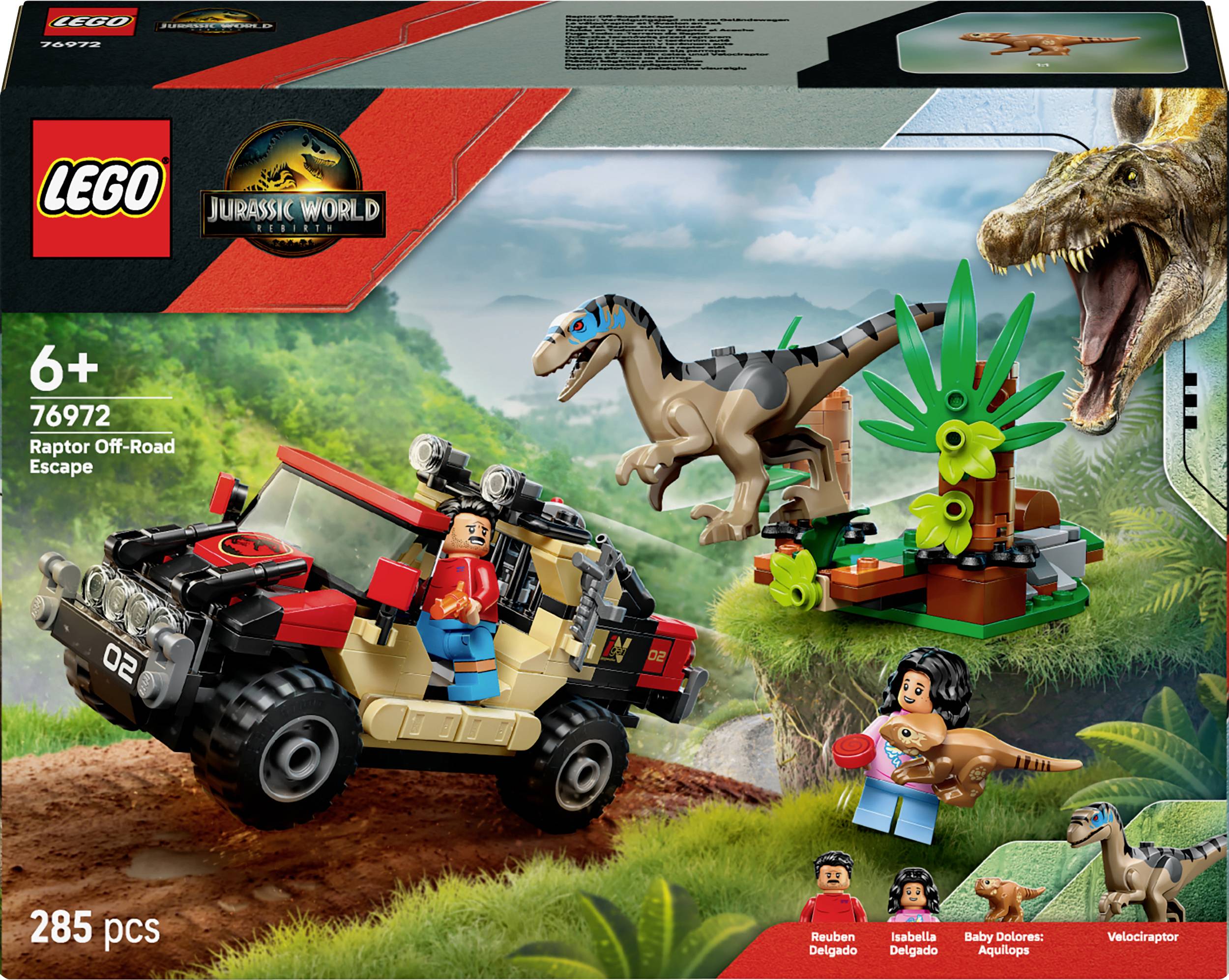 76972 LEGO® JURASSIC WORLD™ Raptor: Follow-up chase with the off-road vehicle