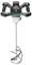 Metabo electric mortar mixer with double grip, green and black, featuring safety functions and mixing rod. Suitable for construction projects.