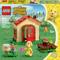 'Lego Animal Crossing Goldie's Cosy House 77058' set box with pieces to build a small house, trees, and picnic table. 149 pieces, ages 6+.