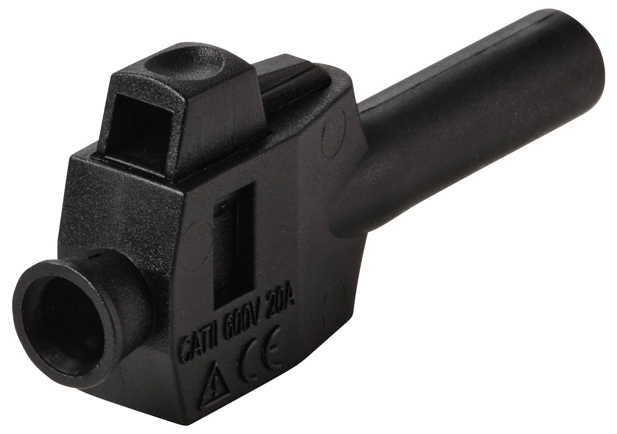 VOLTCRAFT MP-4 Jack plug with terminal clip Plug, straight Pin diameter: 4 mm Black 1 pc(s) Bulk-1