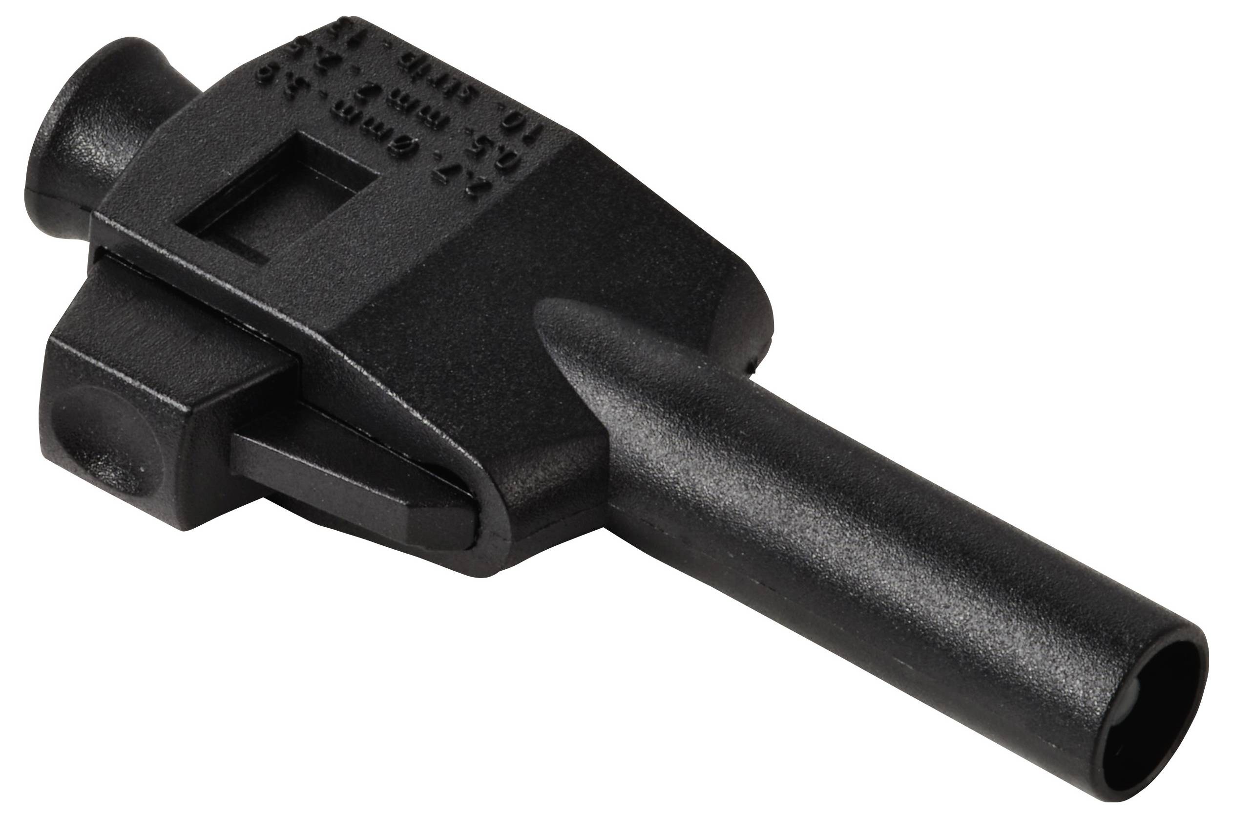 VOLTCRAFT MP-4 Jack plug with terminal clip Plug, straight Pin diameter: 4 mm Black 1 pc(s) Bulk-3