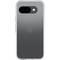 Smartphone rear in silver-grey with dual camera in the top left and LED flash beside it, with a central G logo at the bottom.