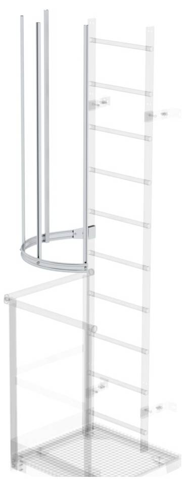 Metal corner kitchen shelf with multiple levels and circular wire baskets for storage. Suitable for cupboards.