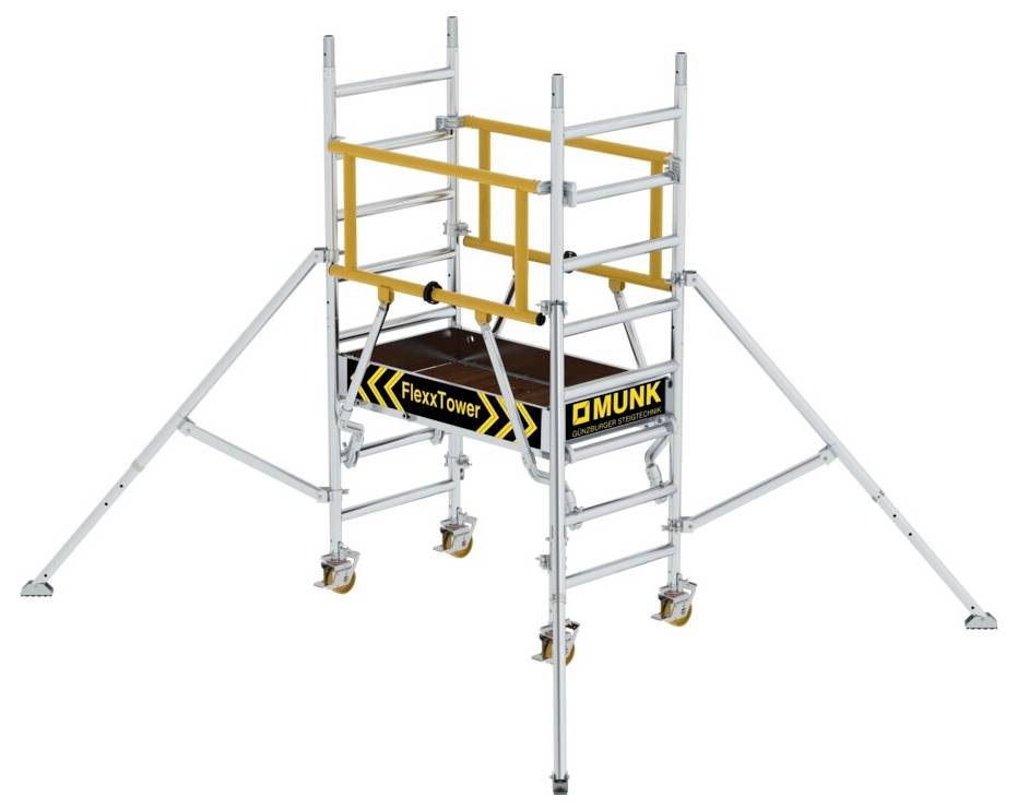 MUNK Günzburger Steigtechnik 125132 Aluminium-coated, Aluminium Mobile scaffold Operating height (max.): 4.10 cm 3.30