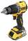 Cordless drill with yellow and black design. DeWalt brand, 18V XR model, featuring a brushless motor for enhanced performance.