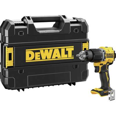 DeWalt impact driver in black and yellow with a matching carry case in the background.