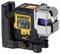 DeWalt cross-line laser, showing control panel with various settings for precise measurement, mounted on a bracket.