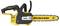'Battery-powered chainsaw in yellow and black by DeWalt with 30 cm bar and brushless motor, suitable for light to medium-duty cutting.'