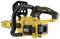 A yellow battery-powered chainsaw with a black handle and a 30 cm chain, suitable for light to medium cutting tasks.