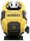 Yellow DeWalt tool with black detail, presumably a laser level, shown from the front.