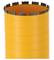 An orange drill core with a serrated edge of metal teeth. Primarily used for drilling into hard materials such as concrete.