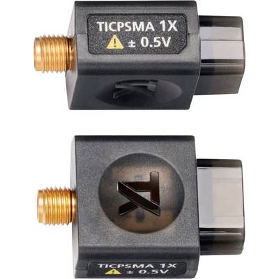 Two identical electronic components labelled 'TICPSMA 1X ±0.5V', each with a brass connection on the left side.
