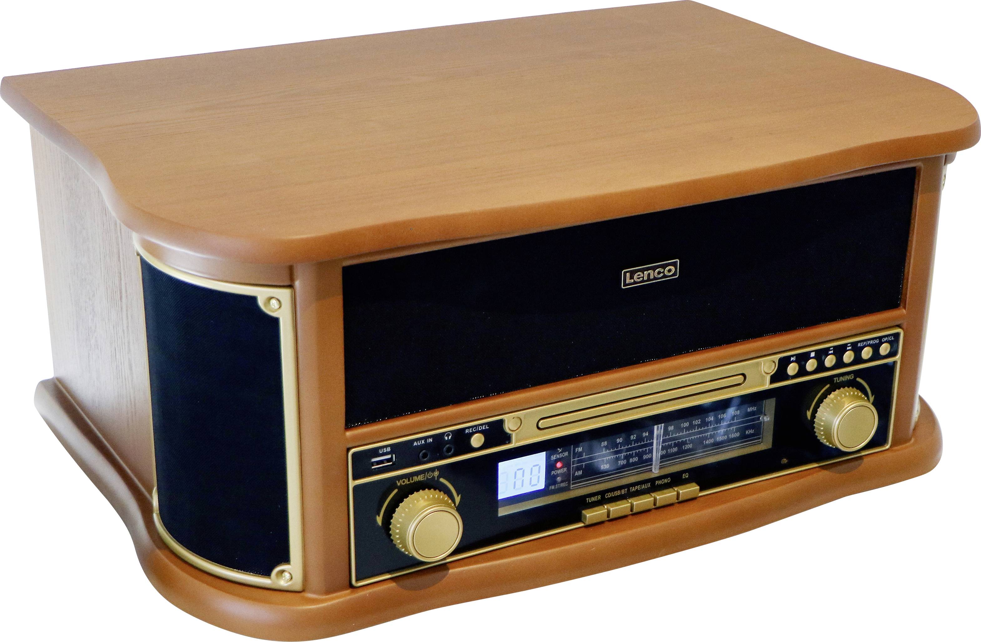 Lenco Classic Phono TCD-2551WD - Holz-Plattenspieler im Retro-Design mit Bluetooth Turntable type