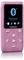 A pink MP3 player with Bluetooth functionality. Symbols for music control and connection are visible on the screen.