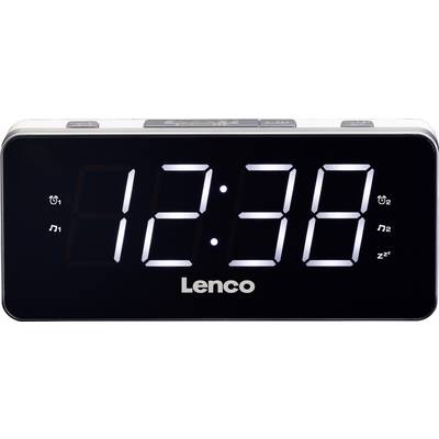 Lenco CR-18 White - FM-Radiowecker mit großem 1,8" Display Radio alarm clock