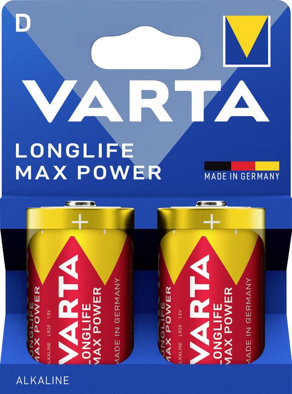 Varta VARTA Longlife Max Power D Blister 2 D battery Alkali-manganese 1.5 V 2 pc(s)