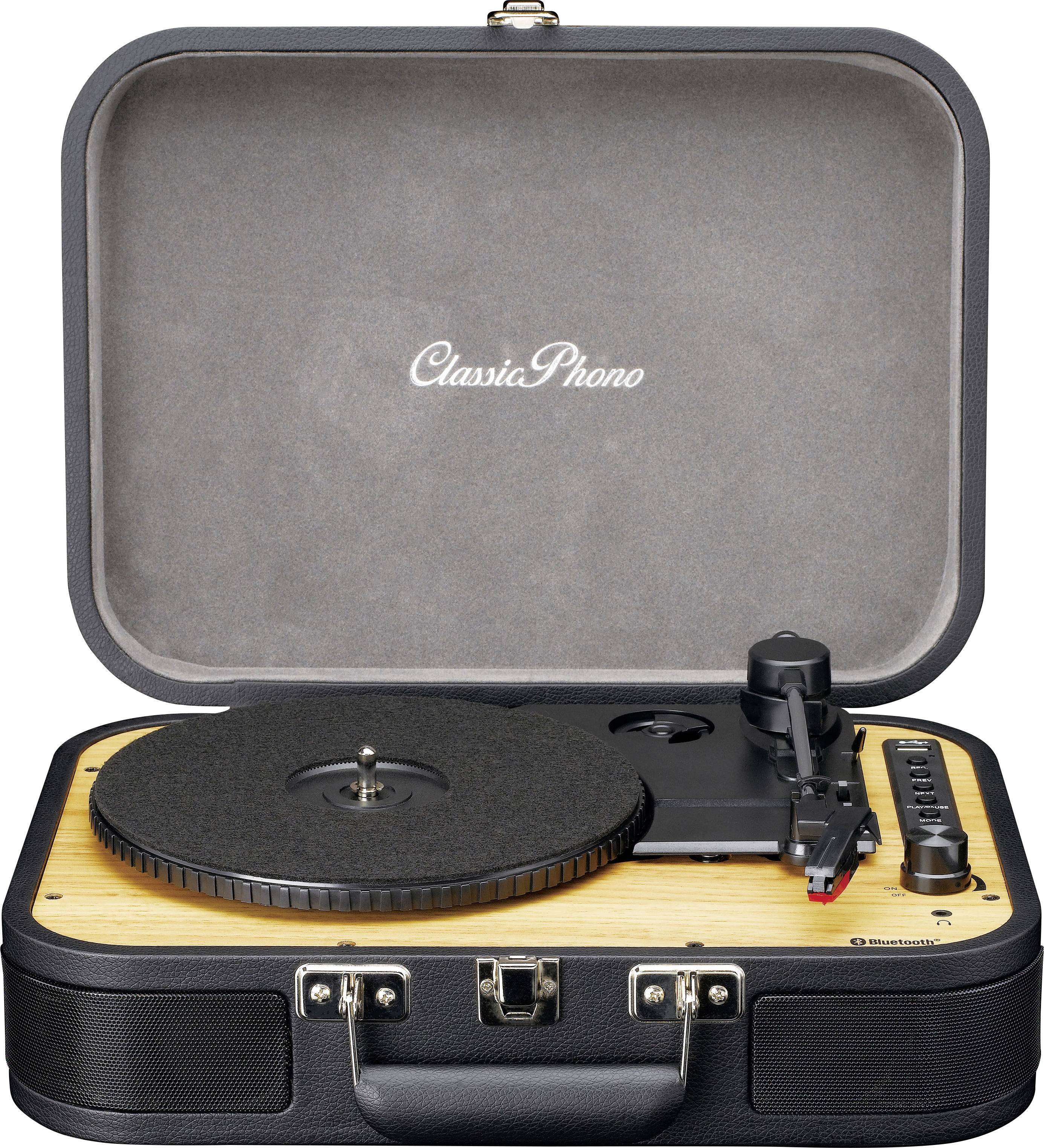 Lenco Classic Phono TT-116GY - Retro Plattenspieler mit Bluetooth Turntable type