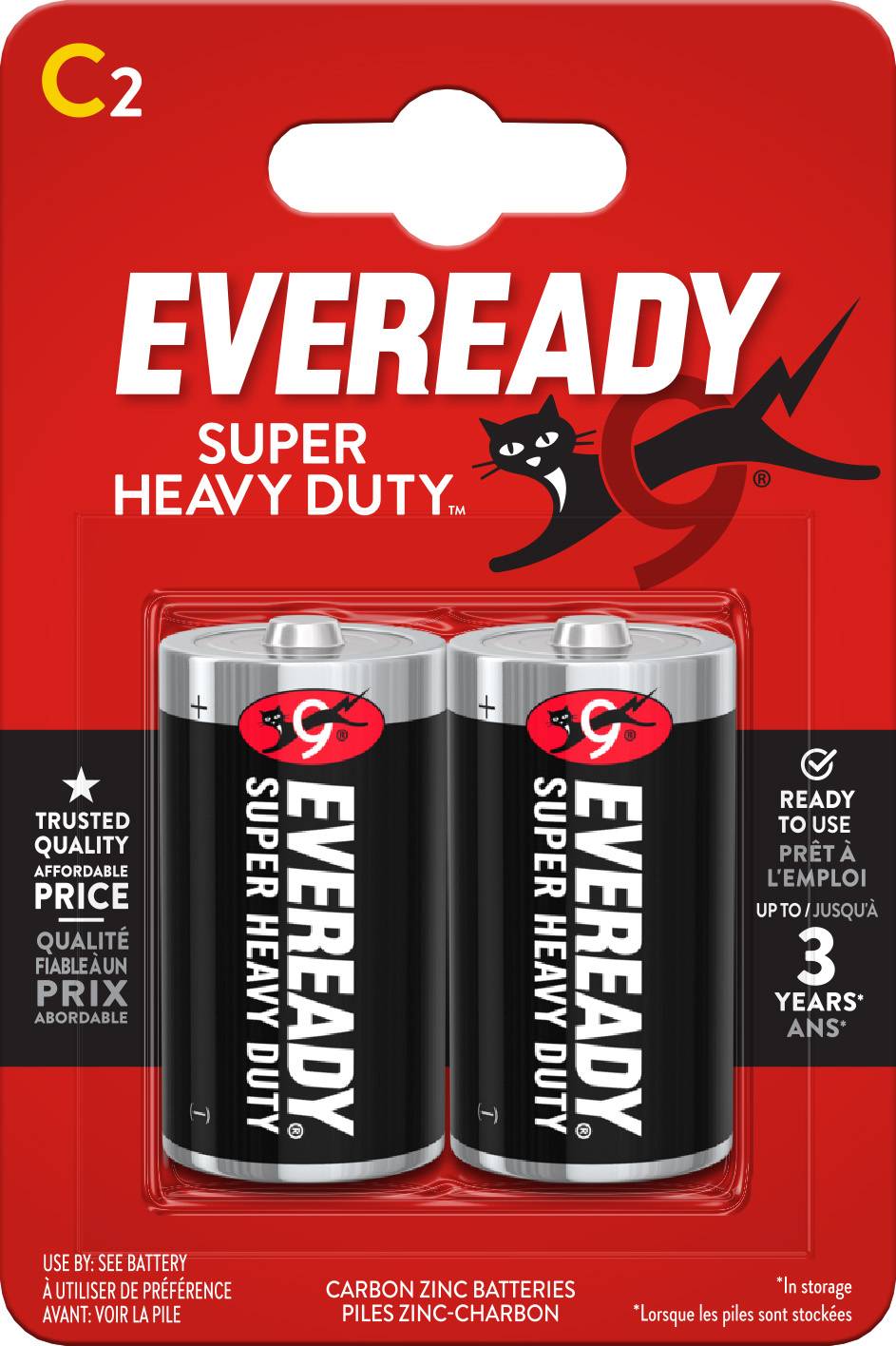 Eveready SHD C battery Zinc carbon 1.5 V 2 pc(s)